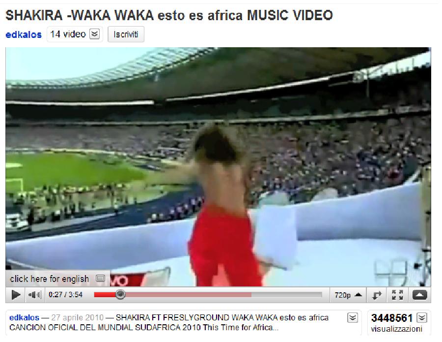 WAKA WAKA SHAKIRA OFFICIAL MONDIALI 2010